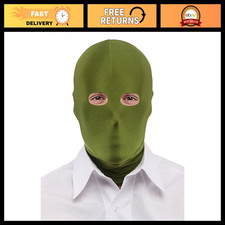 Unisex Spandex Zentai Hood Mask for Halloween Cosplay, Open Face Faceless Costum