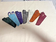 Handmade Embossed Faux Leather lg scissor holder  sheath Great shipping discount