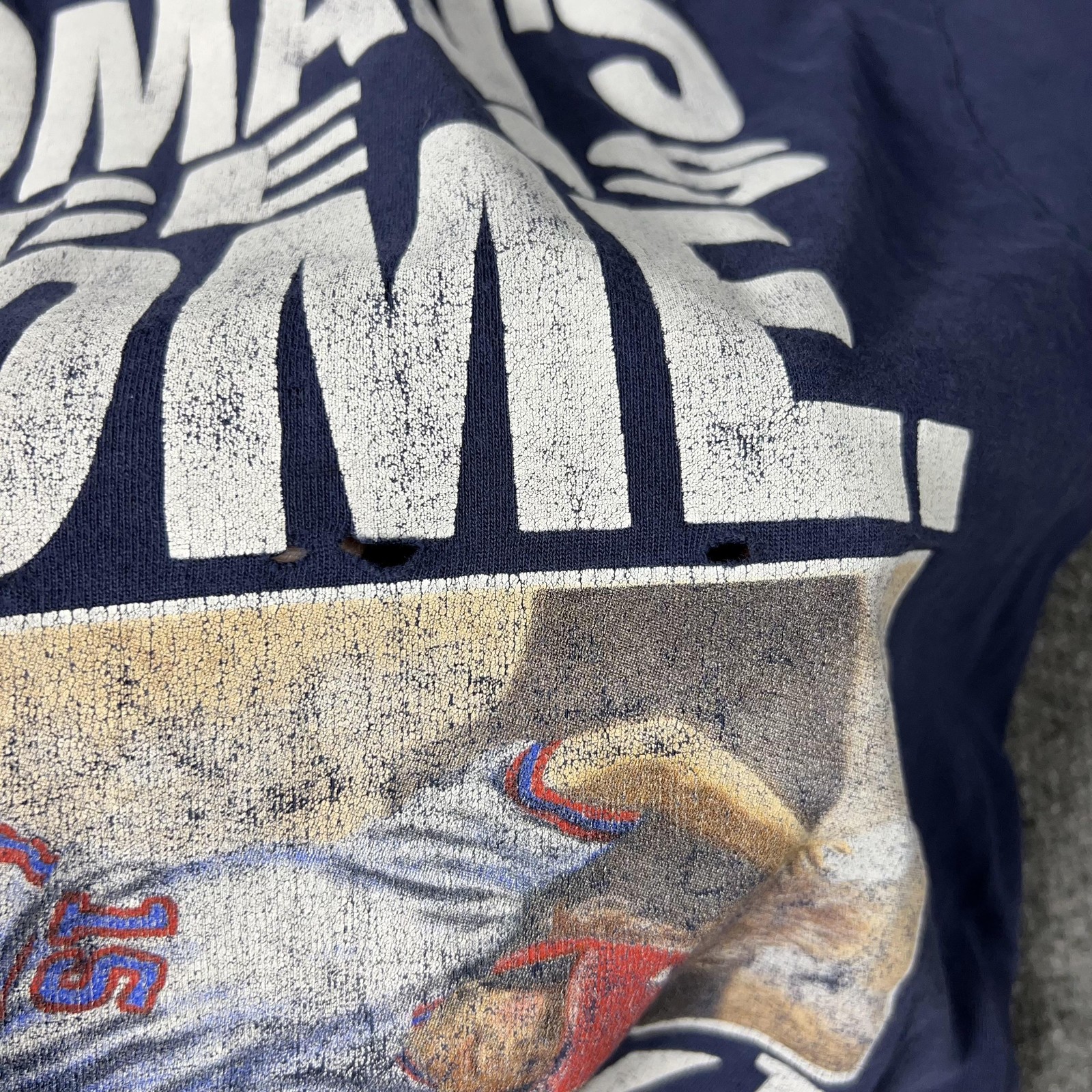 Vintage Trample Hurdle Shirt Mens Large Navy Softball Baseball Graphic 90s Tee