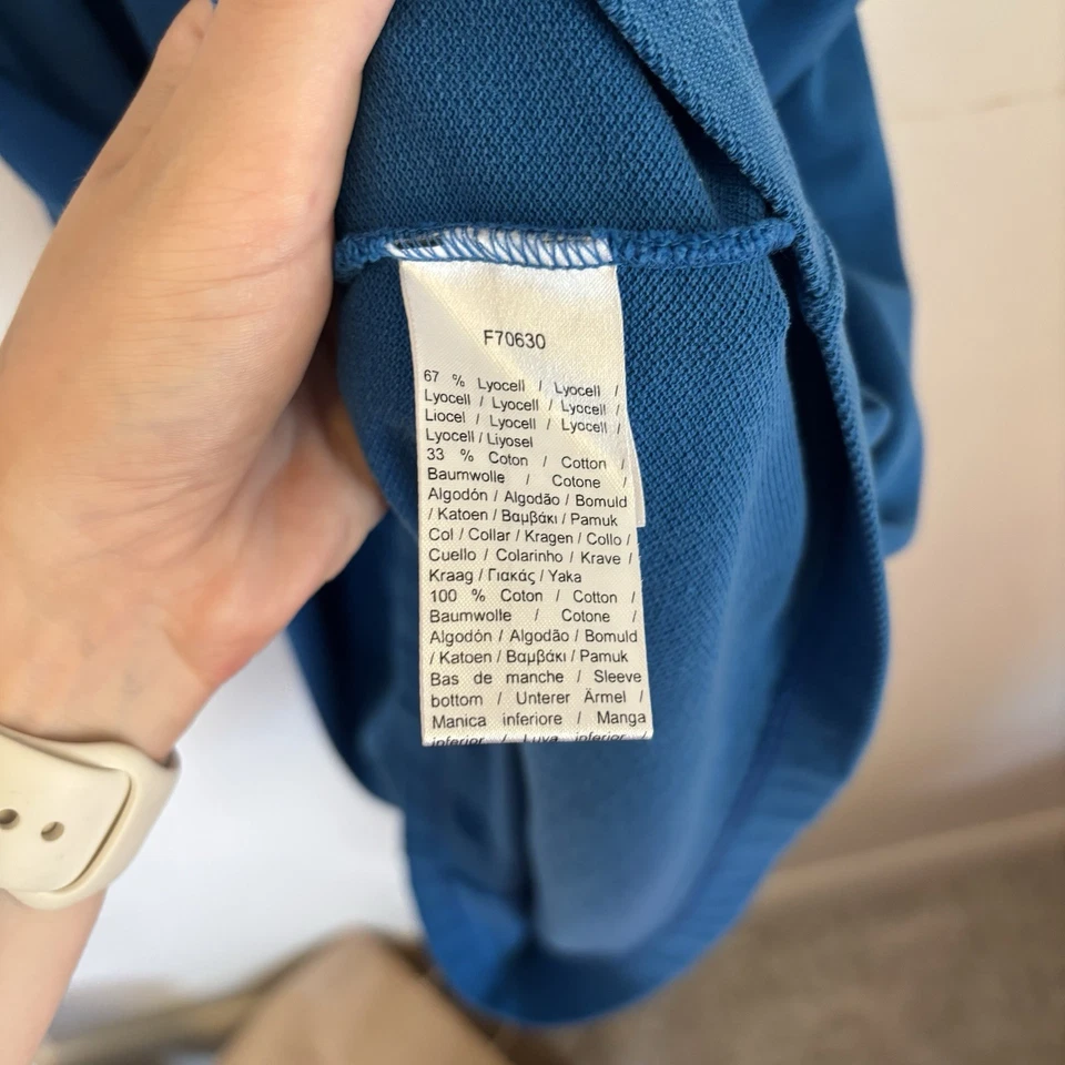 Vestido midi polo tenis Lacoste para mujer con cinturón 42 L retro preppy academia Foto 3 de 4