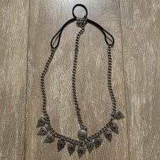 Free People donna BOHO argento matrimonio festa catena capelli fascia copricapo NUOVO