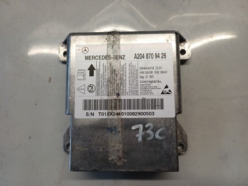 73C* Mercedes Benz MB W204 C-Klasse Steuergerät Airbag A2048709426
