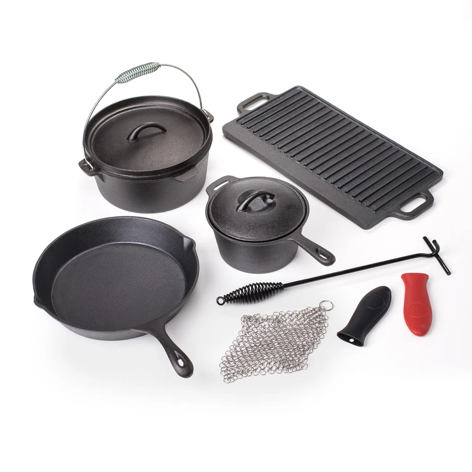 Lehman's Campfire Cookware Set, Cast Iron Stew Pot, Skillet, Dutch Oven and More - Image 2 of 3