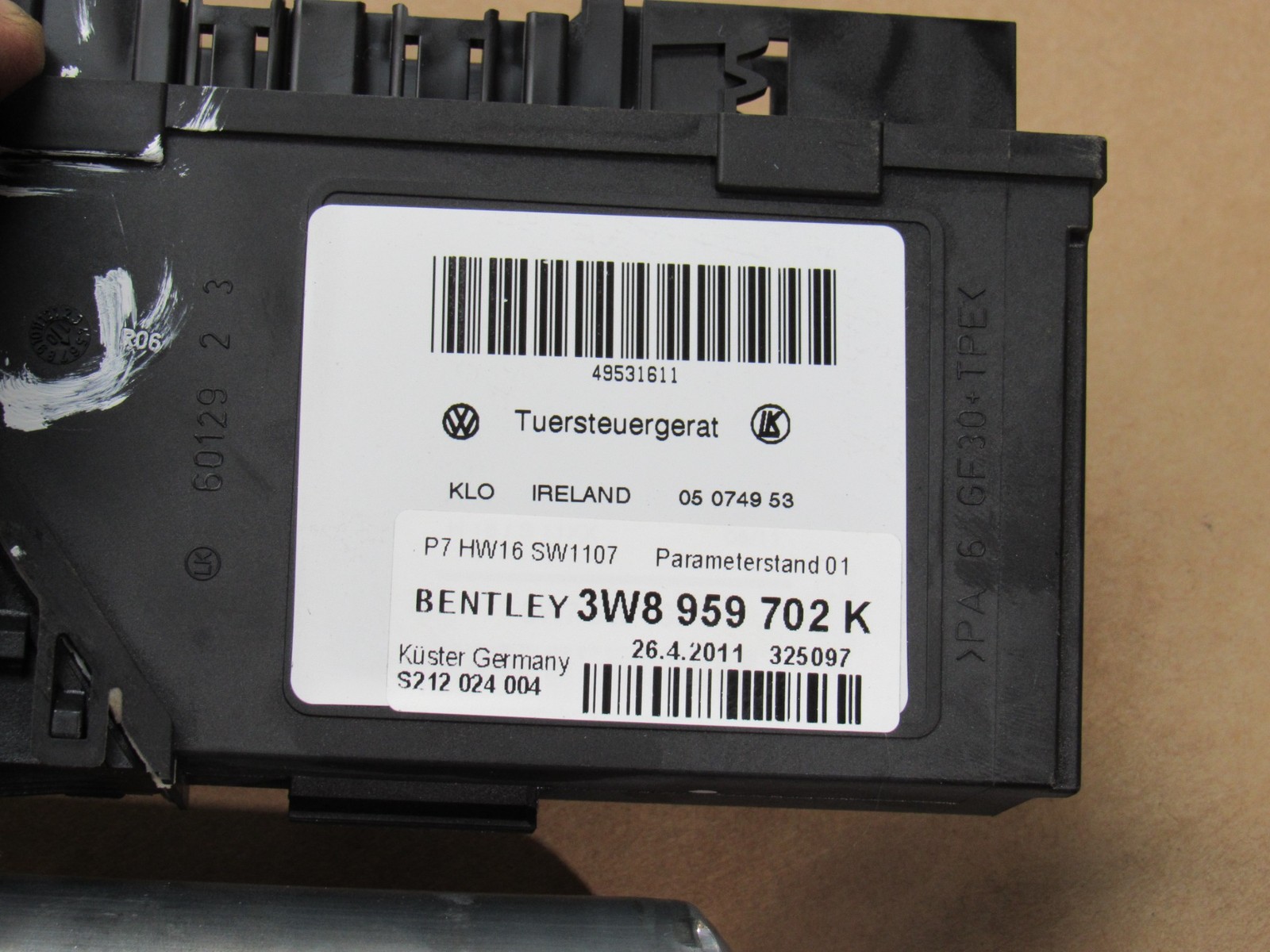 Bentley Continental GT 2012 Right Passenger Door Window Regulator Motor 11-18;#3