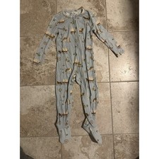 Angel Dear 18-24 Months NWT Covered Wagon Horse Zip Up Sleeper Blue Bamboo