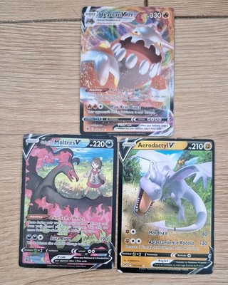 3 Pokemon Karten SELTEN, 2xEnglisch, 1xSpanisch. Aerodacty+Moltress+Heatran