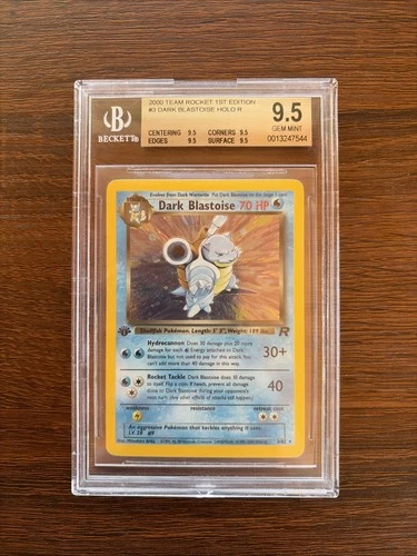 2000 Pokemon Team Rocket - DARK BLASTOISE - 1st Edition - BGS 9.5 True Gem
