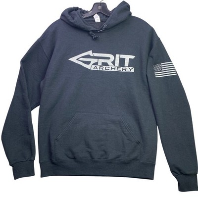 Grit Archery Hoodie Mens Medium Pull Over Spell Out Grunge Athleisure Streetwear