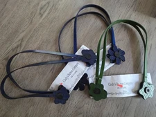 Cindy's Button Company 2 Long Bag Handles Real Leather LOT of 3 purse making