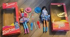 🤍 1989 Vintage Western Fun Barbie & Nia Dolls #9932 & 9933 Boxes Accessories