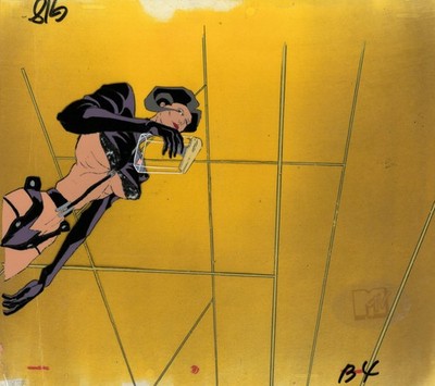Aeon Flux Original 90s Production Cel Animation Art Liquid Television Box