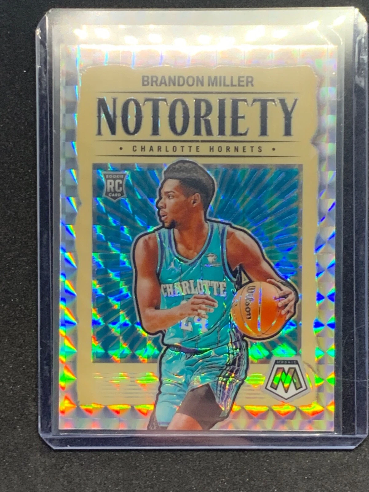 Brandon Miller Rookie Notoriety Mosiac Silver Prizm 2023-24 Panini Mosaic (JM)