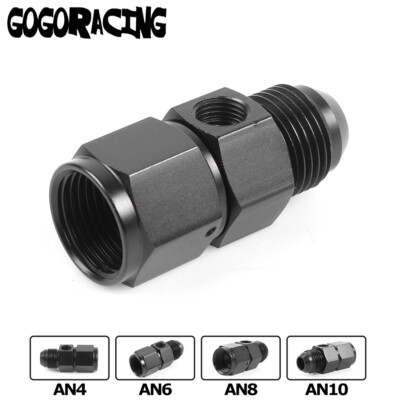 #ad #ad Fuel Pressure Take Off Fitting 4AN 6AN 8AN 10AN Male to Female with 1 8 NPT $9.99