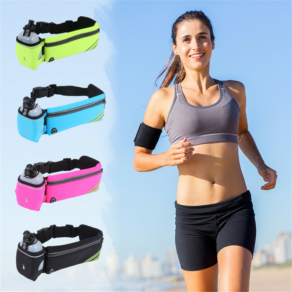 Hydration Belt Bum Bag Outdoor Sport Running Jogging Waist Water Bottle  Holder