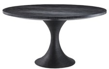 Eichholtz Luxury Dining Table Black Ø 140 x H. 76 cm Round Kitchen Table Table