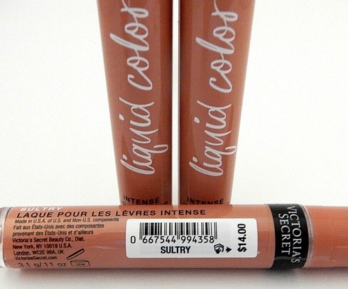 3 VICTORIA'S SECRET SULTRY LIQUID COLORS INTENSE LIP LAQUER .11oz 3.1g NEW! - Picture 3 of 3