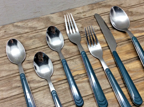 Vtg MCM Gibson Flatware Replacement Pieces Emerald Green CHOICE PER PIECE - Picture 3 of 9