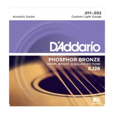 D'Addario EJ26 Custom Light Gauge Phosphor Bronze Strings, .011-.052