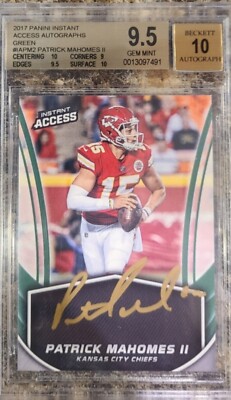 Patrick Mahomes ROOKIE AUTO #1/10 green BGS 9.5 W/AUTO POP1 | eBay