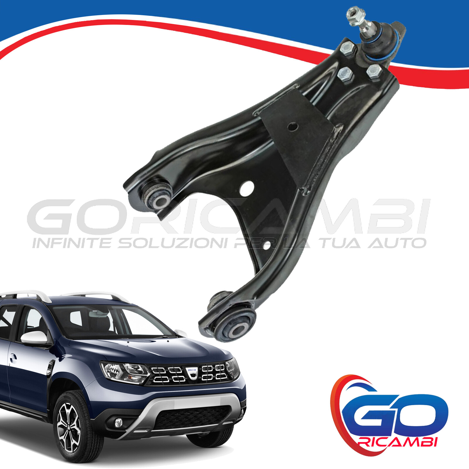BRACCIO OSCILLANTE DESTRO SOSPENSIONE ASSALE ANTERIORE LATO DESTRO DACIA DUSTER