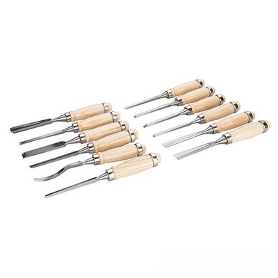 Neu Holzschnitzbeitel 12tlg Set Holzbearbeitungswerkzeuge Holzbearbeitungsbeitel Schreiner