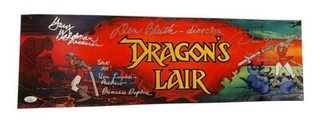 DRAGON'S LAIR CAST X4 Signed VIDEO GAME Arcade MARQUEE Autograph JSA COA CERT