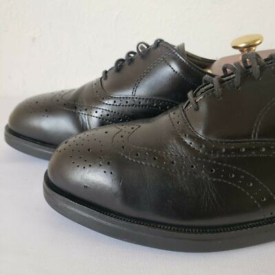 Red Wing Steel Toe Oxford Black Leather Brogue Wingtip Dress  display picture 1