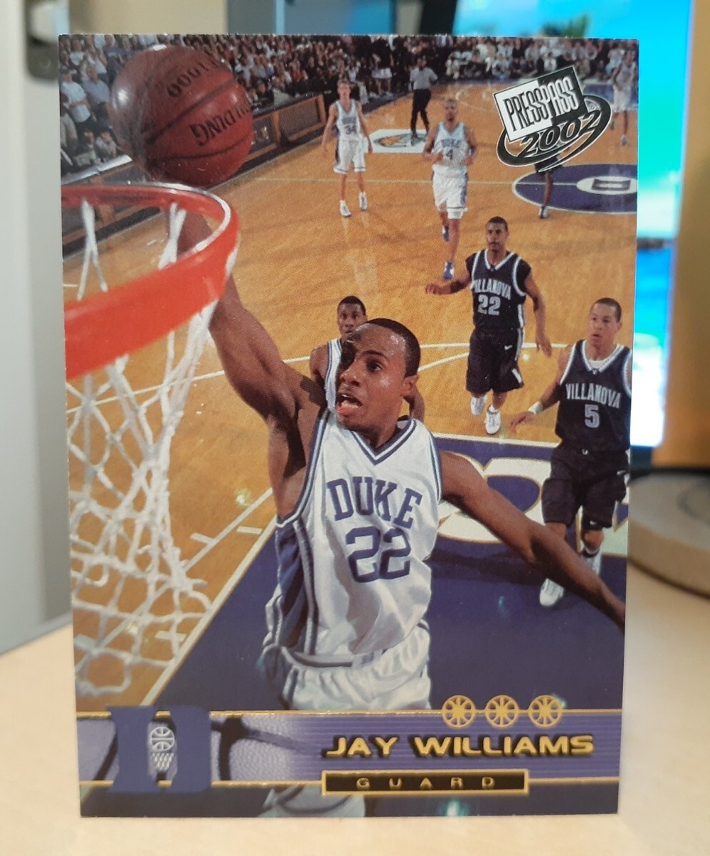 2002 Press Pass Checklist Gold Zone Jay Williams #G40B Rookie RC DUKE