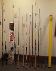 Lot of 13 Vintage Fishing Rods Case Maxim Penn Montauk Zebco Bamboo Local Pu