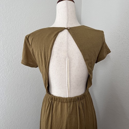 Free People Beach Castaway Midi dress Dark Yellow Women Small Open Back Stretch - Bild 5 von 10