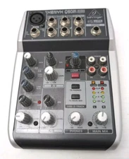 BEHRINGER XENYX Q502USB 5-INPUT MIXER MISSING POWER CORD 
