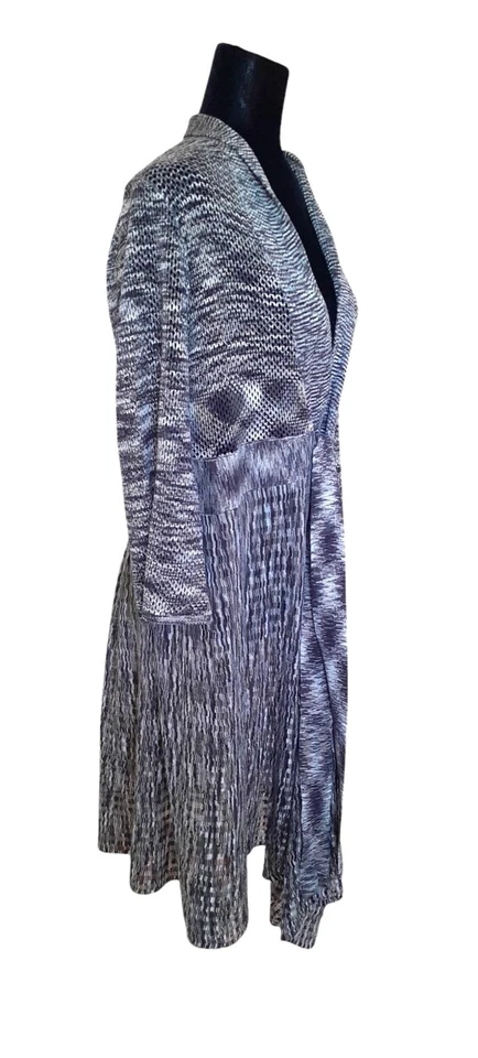 Cárdigan largo informal cómodo ligero tejido abierto para mujer talla XL Foto 4 de 4