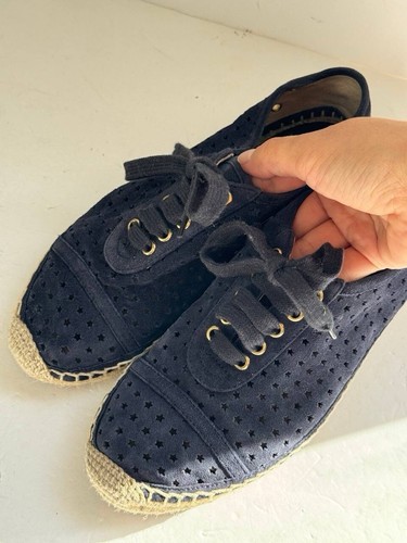 Jimmy Choo Dara Star-Perforated Espadrille Sneaker Size 36 - Picture 7 of 11