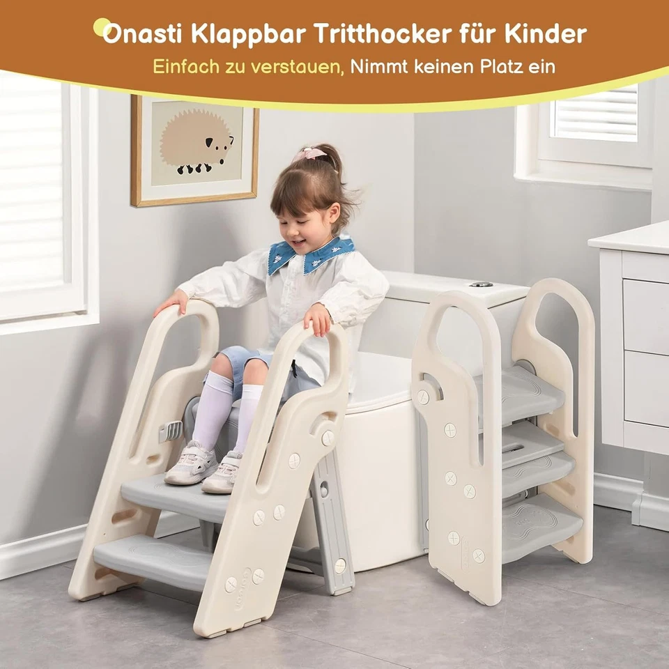 Kinderschemel Faltbar Kinder Tritthocker Kinderhocker Trittschemel Baby Lernturm - Bild 4 von 4