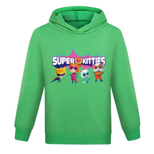 Kids Superkitty Cat YouTube Hoodie Hooded Long Sleeve Top Jumper T-Shirt Tees - Picture 2 of 19