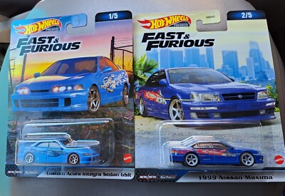 Hot Wheels Fast & Furious 1999 Nissan Maxima & Custom Acura Integra GSR Lot Of 2