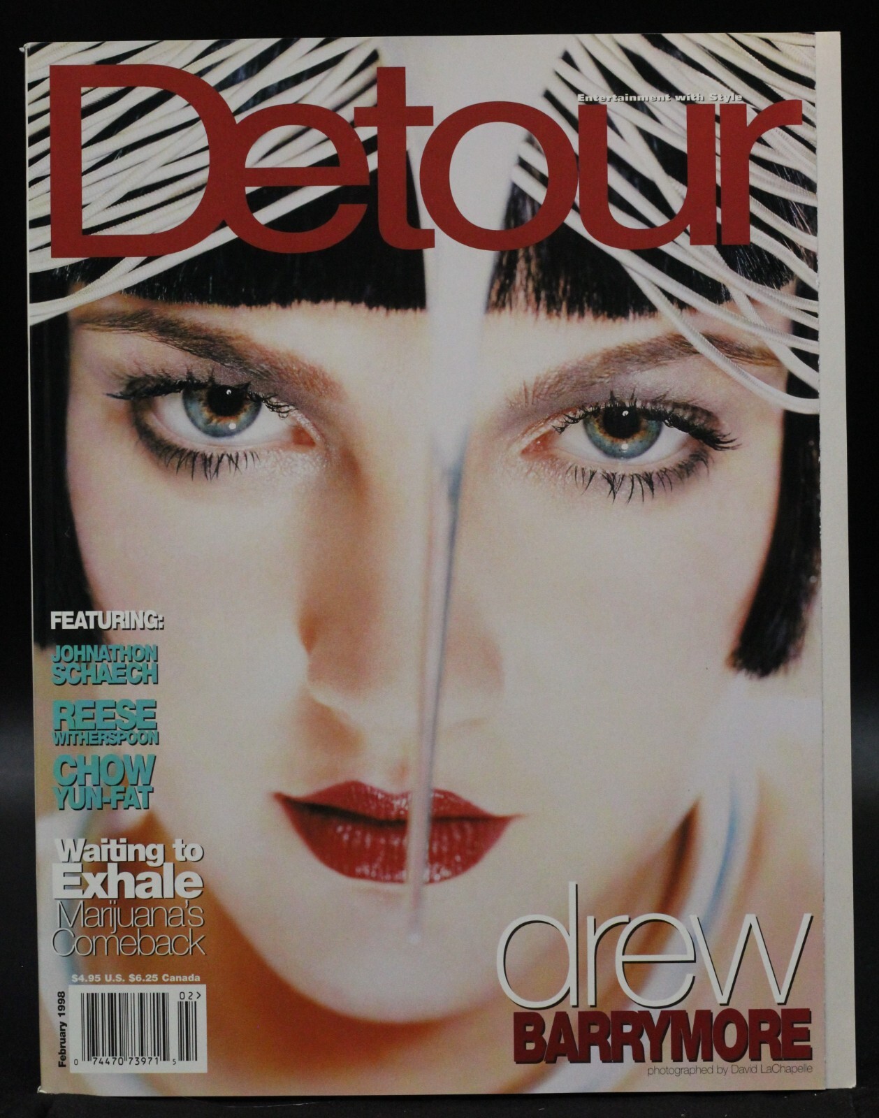 Detour Magazine Feb 1998 Drew Barrymore Cover Chow Yun-Fat Cate Blanchett NM-