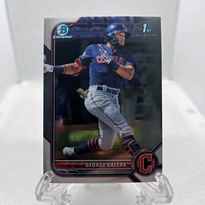 2022 Bowman Chrome Prospects George Valera Cleveland Guardians #BCP-22 1st