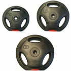 Weight Plates  1" Tri - Grip Vinyl Cement Gym Weight Plates - FXR Sports