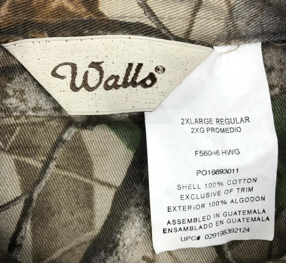 Walls Men’s 2XL RealTree Long Sleeve Button Up Camo Hunting Shirt Pockets 🦌 - Image 2 of 4