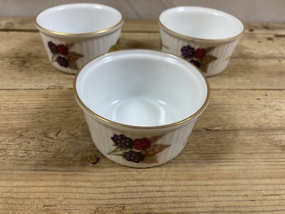 EVESHAM ROYAL WORCHESTER 3 X KONDEMENTSCHALEN SCHÜSSELN FINGE SCHÜSSEL GESCHIRR