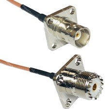 RG316 BNC Flange Female to UHF Female Flange RF Cable Rapid-SHIP LOT