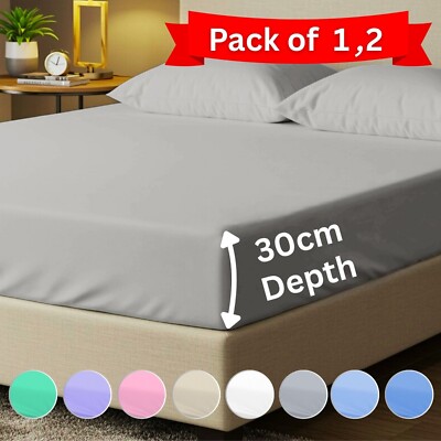30 cm tief Spannbettlaken Spannbettlaken Single Double King Super King Size