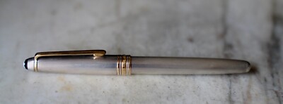 Wunderschön Kugelschreiber Stift MONTBLANC Pl. Silber Barley Corn - Gold Massiv