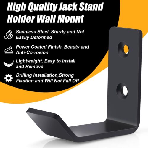 4 Pack Wall Mount Jack Stand Organizer Garage Storage Utility Hooks Jack Holder - Picture 5 of 7
