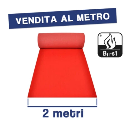 PASSATOIA TAPPETO NUZIALE ROSSO H 2 MT MATRIMONIO NATALE CHIESA AL MT.(14252)