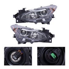 Halogen Headlights For 2014 2015 2016 Mazda 3 Sedan Hatchback Sport Left Right Halogen Headlights For 2014 2015 2016 Mazda 3 Sedan Hatchback Sport Left Right