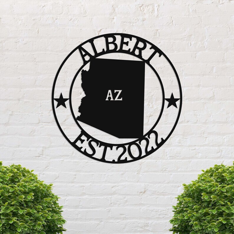 Wall Art Home Decor Metal Acrylic 3D Silhouette Poster USA Arizona Custom