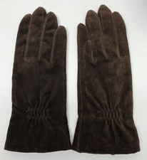 Fownes Women's Gloves Brown Suede Size Medium Lined