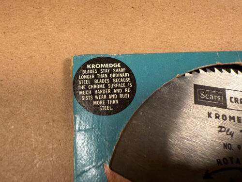 NEW Vintage Craftsman Kromedge 4" in Circular Saw Blade 9-32441 Ply Tooth USA - Picture 3 of 9